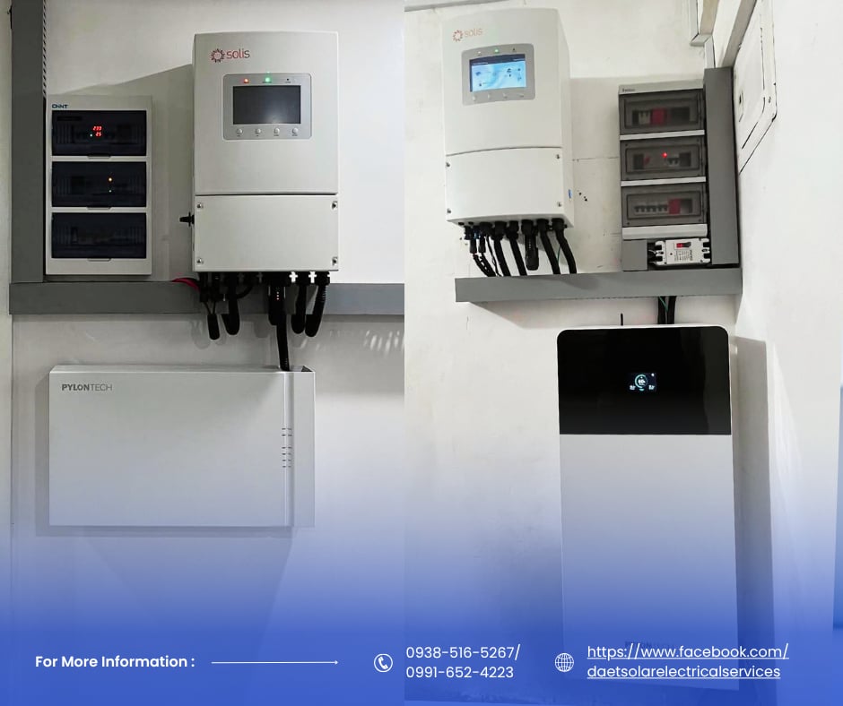 Completed hybrid inverter and home battery installation
